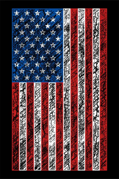 Grunge Usa Flag Wallpaper Background Stock Vector Design — Stock Vector