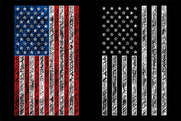 Grunge Bandiera Bianca Usa Carta Parati Sfondo Stock Design Vettoriale Illustrazione Stock