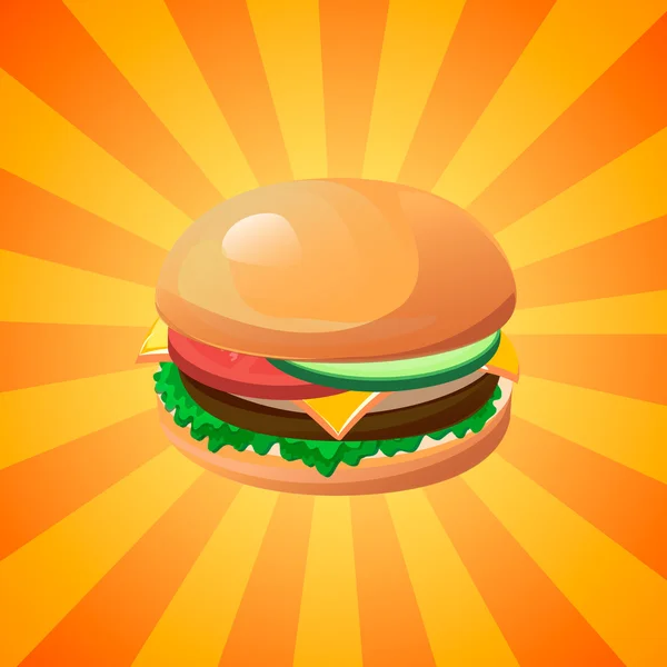 Hamburger — Wektor stockowy