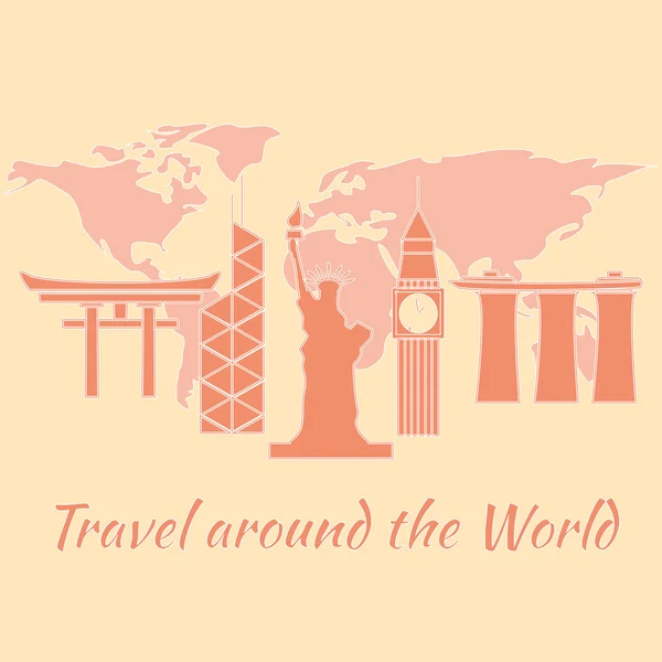 Travel around the world — Stock Vector