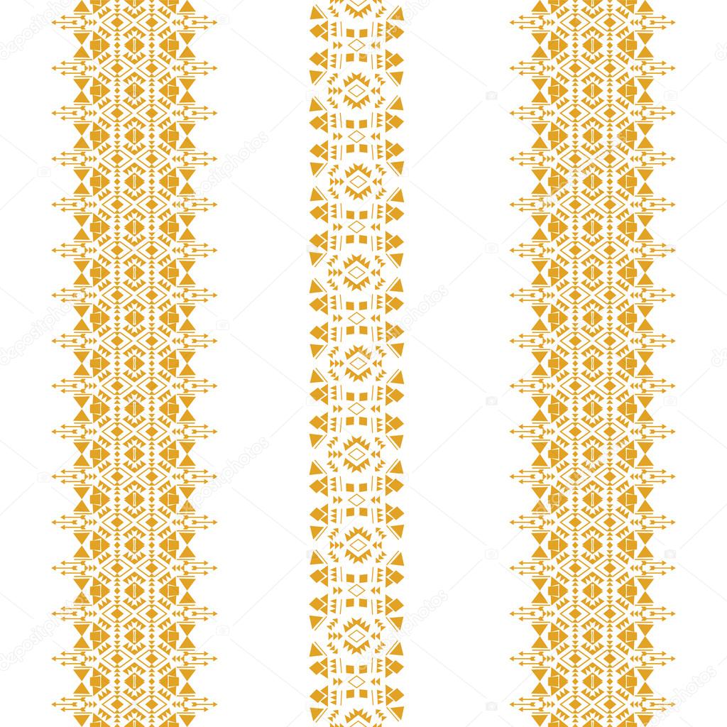 tribal seamless pattern gold vertical