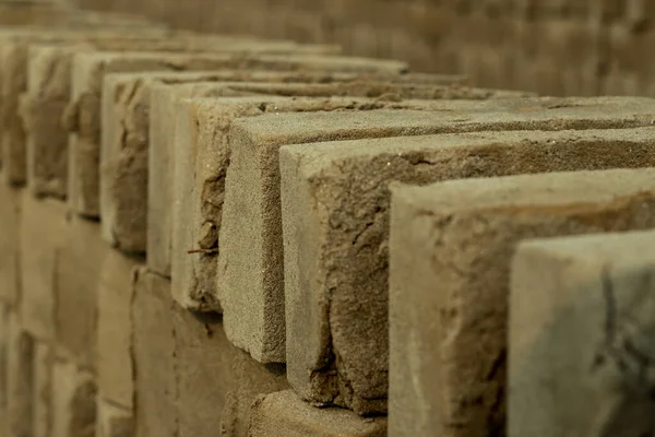 Tijolos São Materiais Construção Mais Duradouros Mais Fortes — Fotografia de Stock