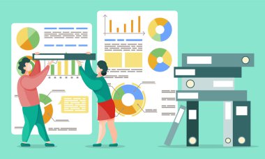 Erkek ve Kadın Kağıt Raporlarıyla Dizini Tutuyor