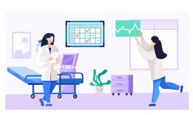 Revirdeki kadın doktor elinde boş bir dosya tutuyor. Sağlık koruma kavramı