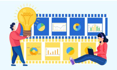 Elinde ampul tutan adam balon fikri. Ticari yaratıcı niyet, iyi bir fikir.