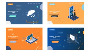 Modern üretim iniş sayfasındaki şeylerin endüstriyel interneti. Veri depolamanın yenilikçi yöntemleri