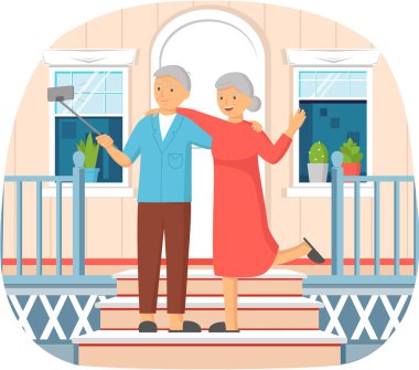 Yaşlı insanlar video oyunu oynar. Farklı aletleri olan yaşlı insanlar. Bilgisayarda eski eğitim