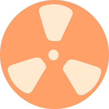 Yuvarlak çerçevede radyasyon ve radyoaktif maddeler var. Tehlike uyarısı