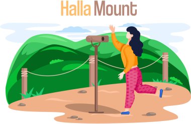 Hallasan Dağı Güney Kore 'deki Jeju Adası' nın ünlü simgesi. Ulusal parktaki sönmüş volkan