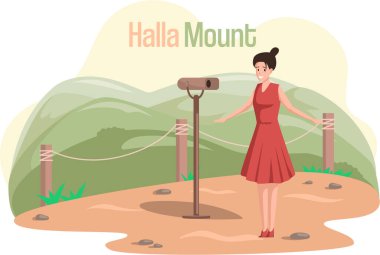 Hallasan Dağı Güney Kore 'deki Jeju Adası' nın ünlü simgesi. Ulusal parktaki sönmüş volkan