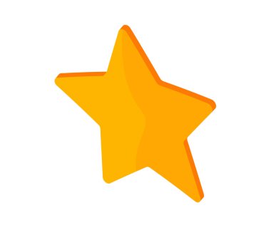 Yıldız simgesi vektörü izole edildi. Moda, düz favori tasarım. Yıldız web sitesi resmi, mobil uygulama, logo