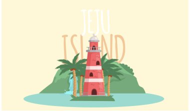 Güney Kore 'deki Jeju adası. Yaz tatili, aktif turne, ünlü eğlence, macera zamanı.