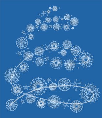 Kar Tanesi Noel sihirli ağacı