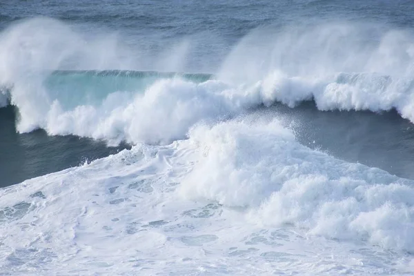 Full Frame Image Big Ocean Waves Water Splashes — Stock Photo, Image