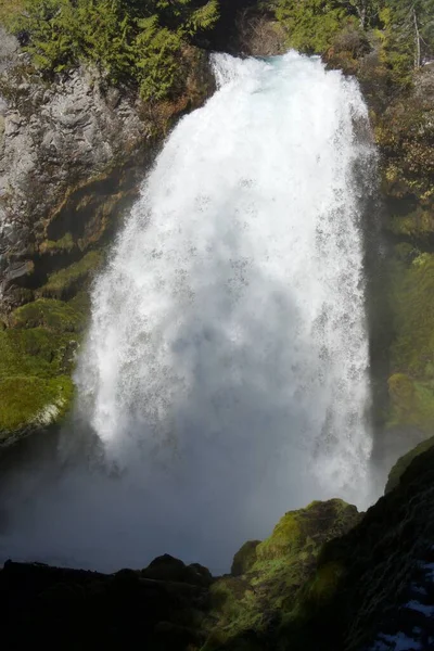 Landschaft Wasserfallfluss Wildem Wald Sommersaison Natur — Stockfoto