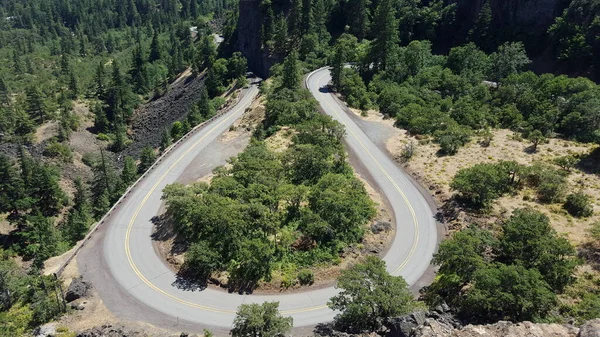 Kurve Asphaltstraße Den Bergen — Stockfoto