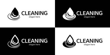 Güzel bir temizlik hizmeti logosu. Vektör.