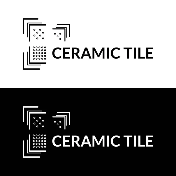 Modern geometrik seramik fayans logosu. Vektör.