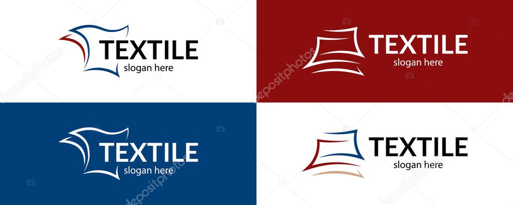 Simple textile logotype. Template for store, workshop, company.