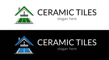 Yaratıcı seramik seramik logo perspektifte. Vektör.