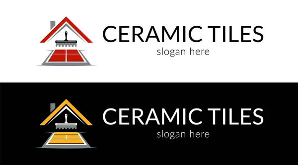 Moda seramik seramik logo perspektifte. Vektör.