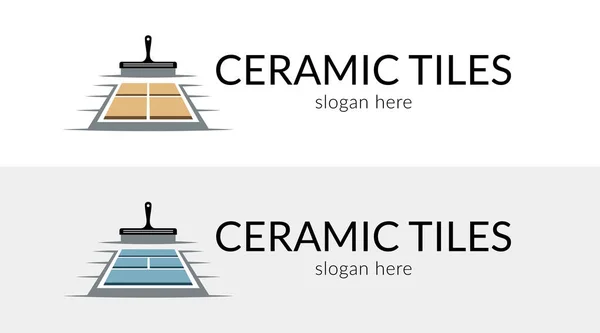 Modern seramik seramik logo perspektifte. Vektör.