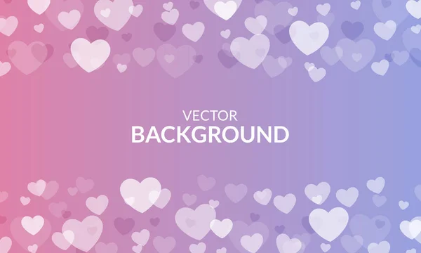 Delicate Background Hearts Vector — Stock Vector