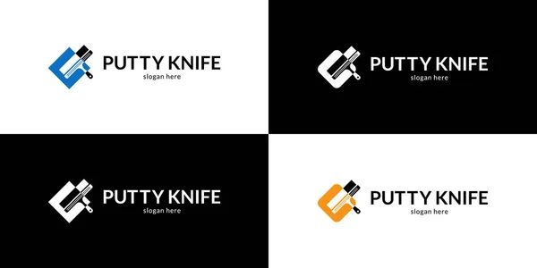 Moda macun bıçakları logosu. Vektör illüstrasyonu.