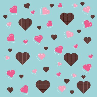 Sevgililer Günün kutlu olsun. Tipografi posteri, kart, etiket, pankart tasarımı seti. Vektör illüstrasyonu EPS10. Sevgililer Günü kalp geçmişi.