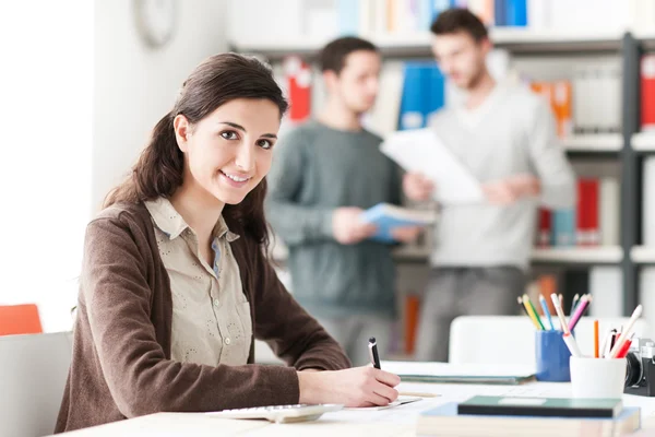 Studente che fa i compiti — Foto Stock