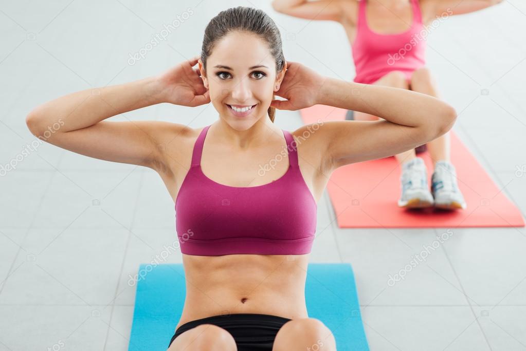 Abs workout girl sale