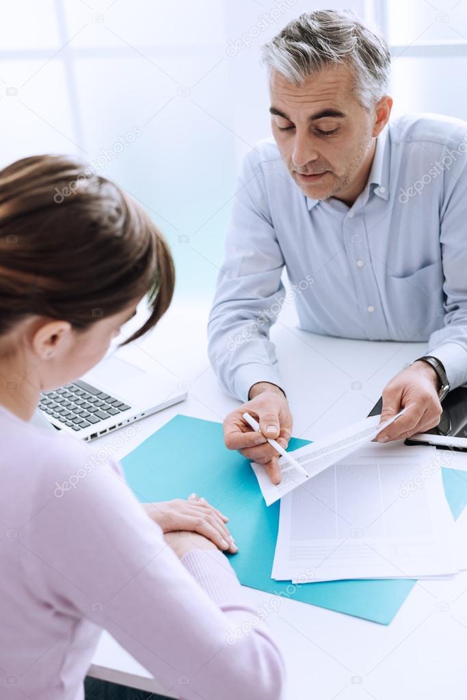 Woman meeting a consultant