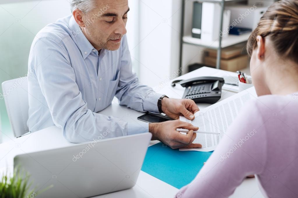 Woman meeting a consultant