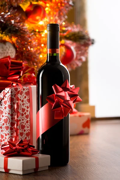 Excelent cadou sticla de vin — Fotografie, imagine de stoc