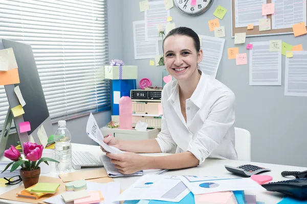 Good news on financial newspaper — Stock Photo, Image