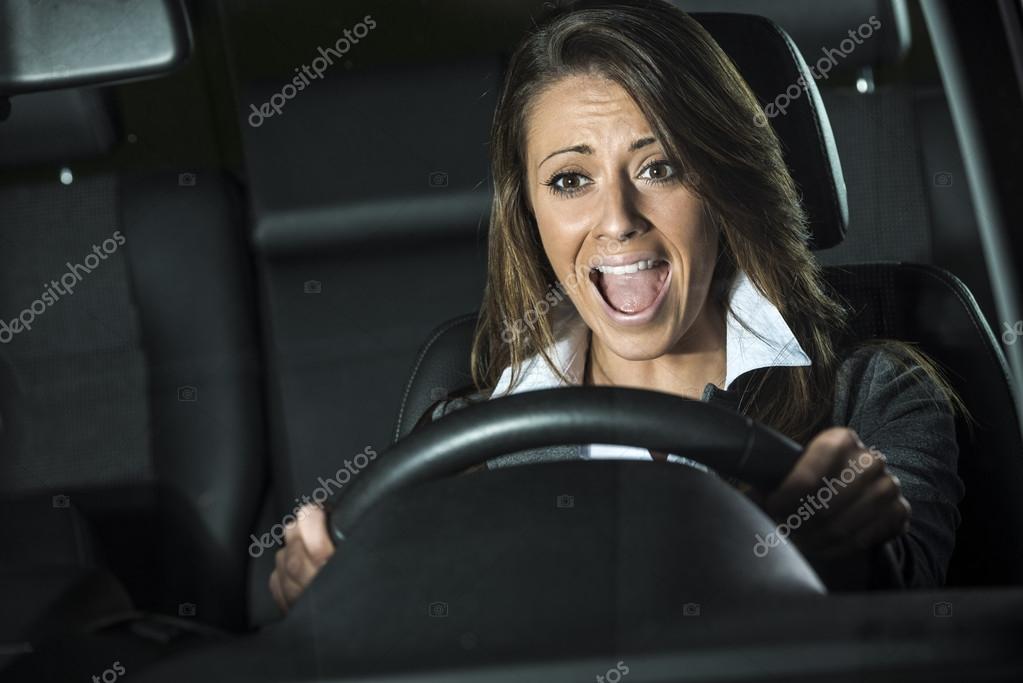 Woman having a car accident — Stock Photo © stockasso 62046899