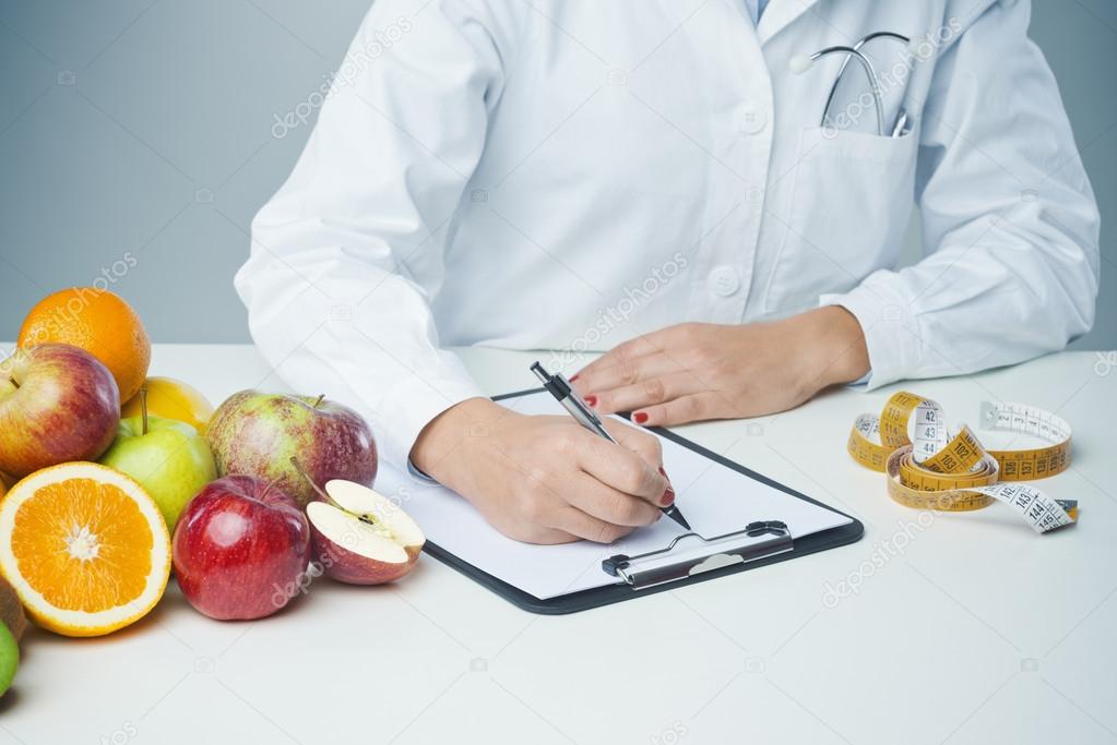 Female nutritionist at work