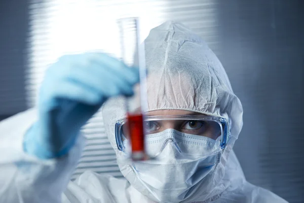 Scientist with test tube — Stock Photo, Image