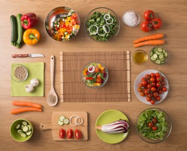 Ev yapımı sağlıklı vejetaryen yemek