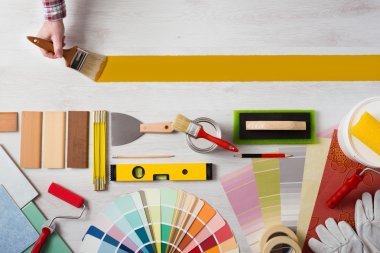 Painting and decorating DIY banner clipart