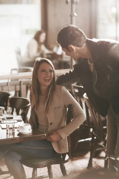 Incontro al bar — Foto Stock