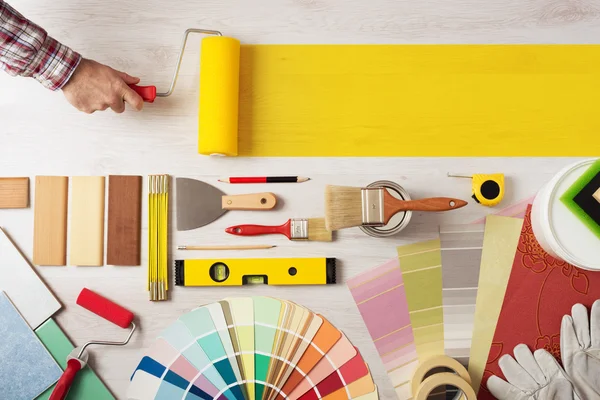 Painting and decorating DIY banner — Stock Photo, Image