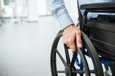 Businessman in wheelchair clipart