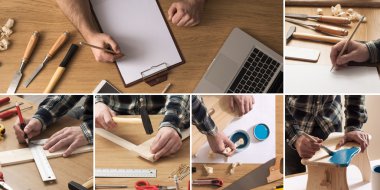 DIY and carpentry collage
