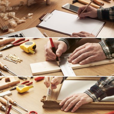 DIY and carpentry collage