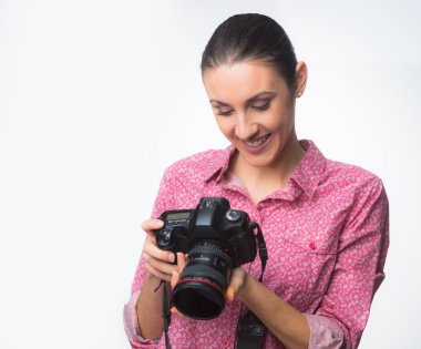 Fotoğraf makinesi ile poz fotoğrafçı