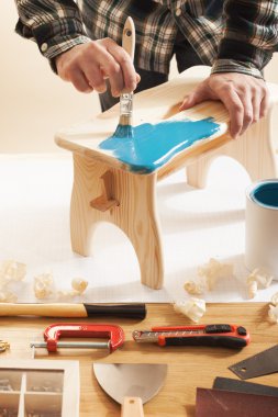 Usta vernikleme ve el yapımı dışkı