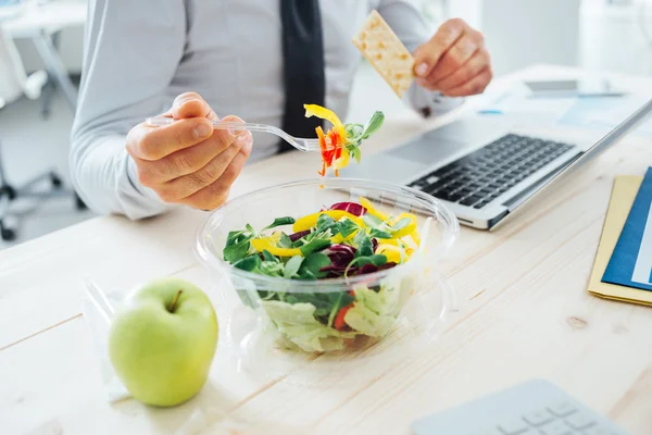 Businessman having a lunch break