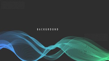 Strand Hair Şekil Arkaplanı. Mavi, Yeşil, Cyan Rengi. Tasarım Grafik Vektör Şablonu EPS10