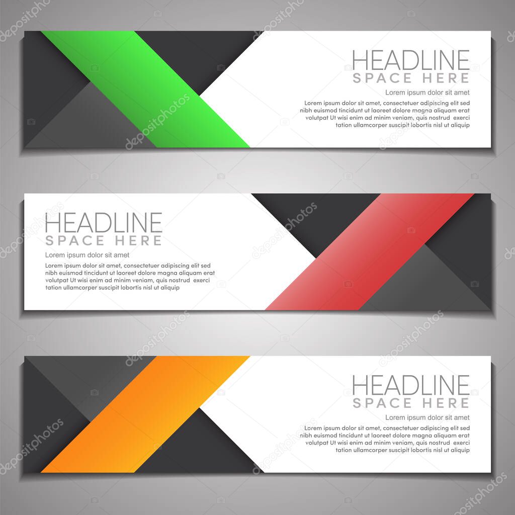 Banner Background Modern Company Business Header Footer Template Design Web Horizontal